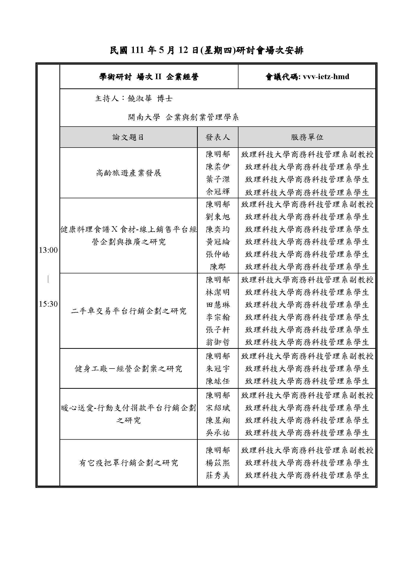 場次二
